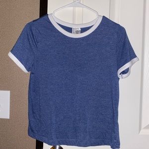 H&M Divided Basics Navy Cropped Tee